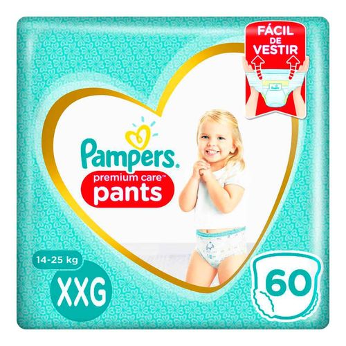 Fraldas Descartáveis Pampers Pants Premium Care Tamanho XXG com 60 Unidades