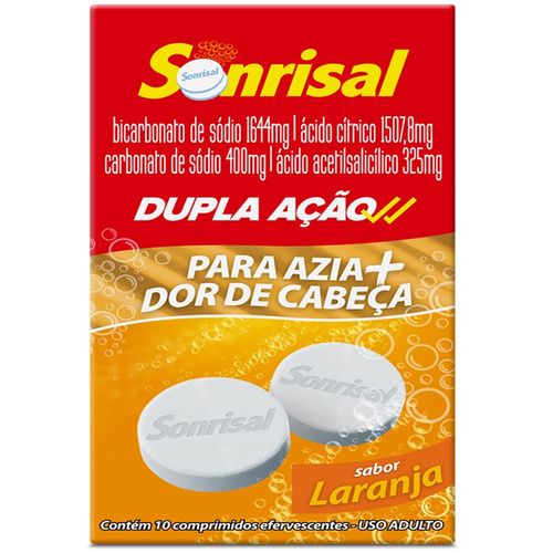 Sonrisal Laranja com 10 Comprimidos Efervescentes