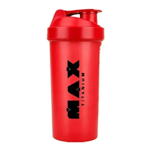 Coqueteleira para Academia Max Titanium Vermelha Capacidade 700ml