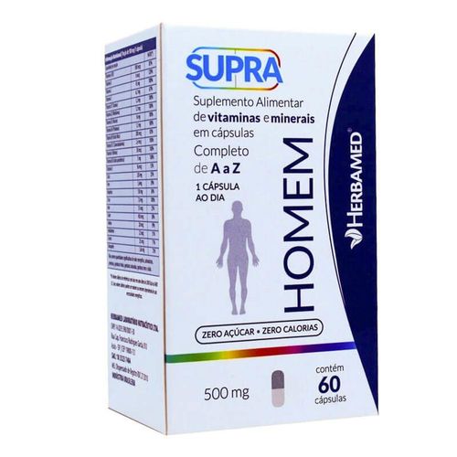 Polivitaminico Homem Supra com 60 Cápsulas