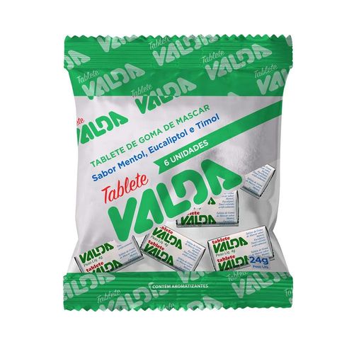 Tabletes Valda Sabor Mentol Eucaliptol e Timol com 6 Unidades com 4g