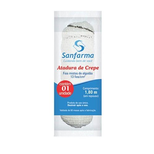 Atadura de Crepe Sanfarma Ultralife G 15cm X 1,8m com 1 Unidade