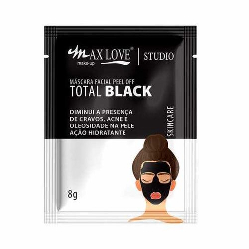 Máscara Facial Peel Off Total Black Max Love Skin Care 8g