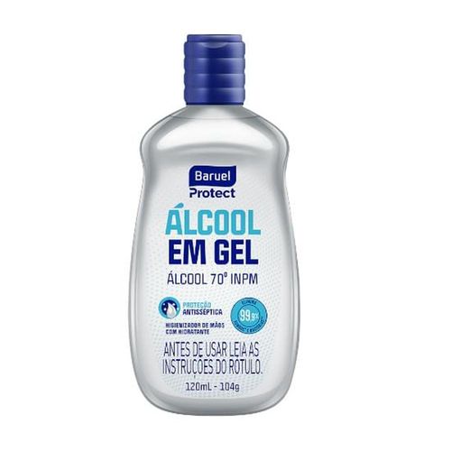 Álcool Gel 70% INPM Protect Squeeze Baruel 120ml