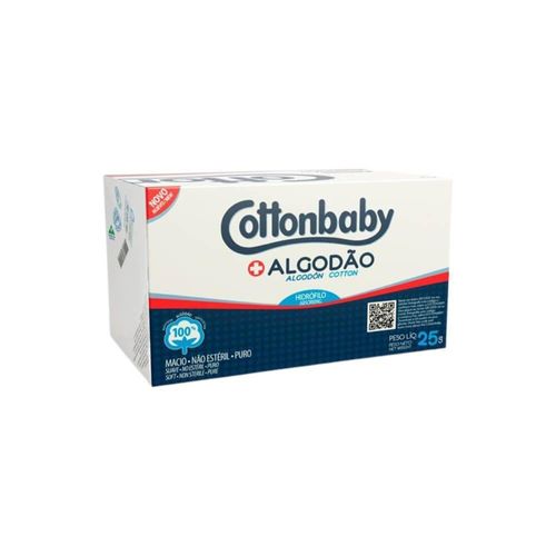 Algodão em Rolo Hidrófilo Cottonbaby Branco 50g