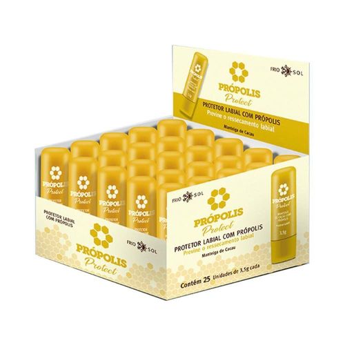 Display Protetor Labial Ziin Ziin Própolis Protect com 25 Unidades com 3,5g