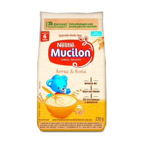Cereal Mucilon Arroz e Aveia Infantil 230g