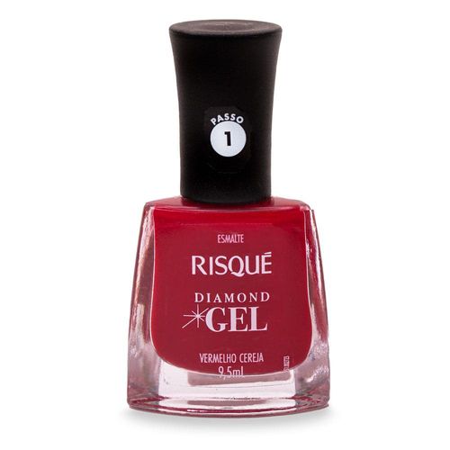 Risque Esmalte Líquido Comercial Cremoso Diamond Gel Vermelho Cereja 9.5ml