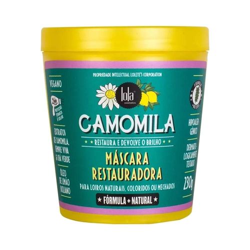 Máscara Capilar Restauradora Camomila Lola Cosmetics 230g