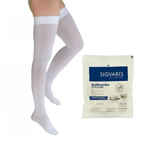 Sigvaris A/t 18-23 Meia 7/8 com Ponteria Branca Grande com 1 Unidade