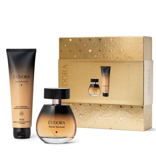 Kit Eudora Velvet Sensual com Colônia 100ml + Loção Corporal 150ml