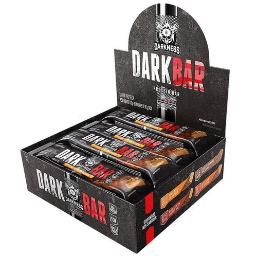 Display Integralmédica Whey Bar Darkness Sabor Peanut Butter com 8 Unidades com 90g