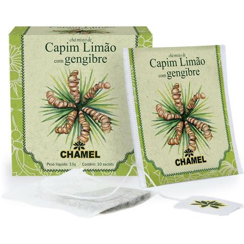 Chamel Chá Capim Limão e Gengibre Sachê 13g