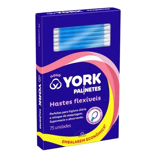 Hastes Flexíveis York Azul com 75 Unidades