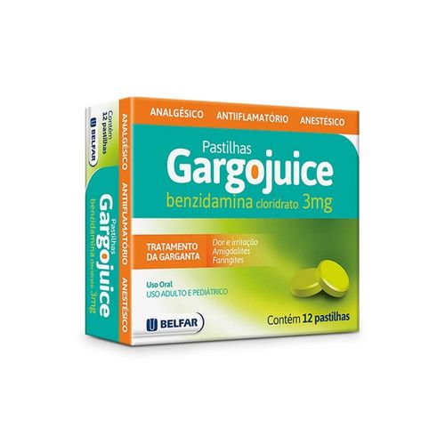 Gargojuice 3mg com 12 Pastilhas