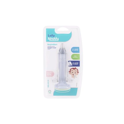 Seringa para Lavagem Nasal Lolly Kindy Azul Capacidade 15ml com 1 Unidade