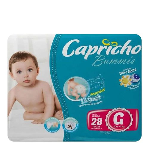 Fralda Capricho Bummies Jumbo G com 28 Unidades