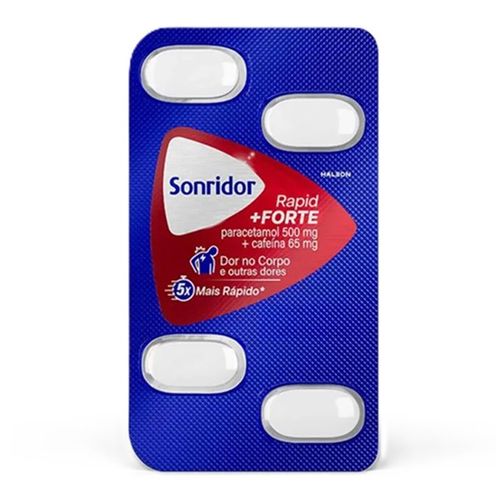 Sonridor Rapid + Forte 500mg + 65mg com 4 Comprimidos