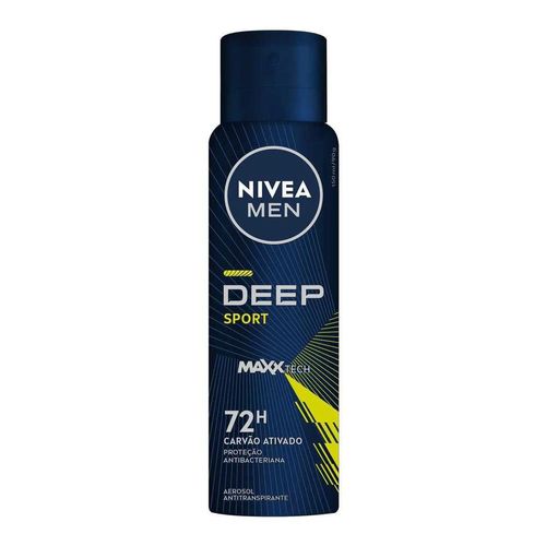 Desodorante Nivea Men Deep Sport Maxxtech Carvão Ativado Antitranspirante Aerosol 150ml