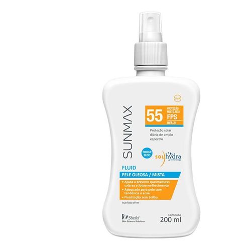 Sunmax Spray Protetor Solar Oil Free Pele Oleosa Mista FPS 55 200ml