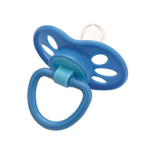 Chupeta Kuka Aquarela Tamanho Nº 2 Bico Redondo Silicone Azul com 1 Unidade