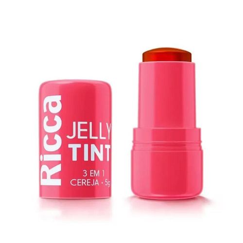Batom Jelly Tint Ricca 3 em 1 Cereja 5g