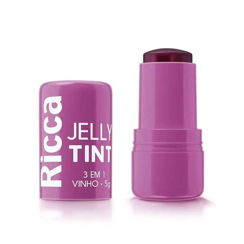 Batom Jelly Tint Ricca 3 em 1 Vinho 5g
