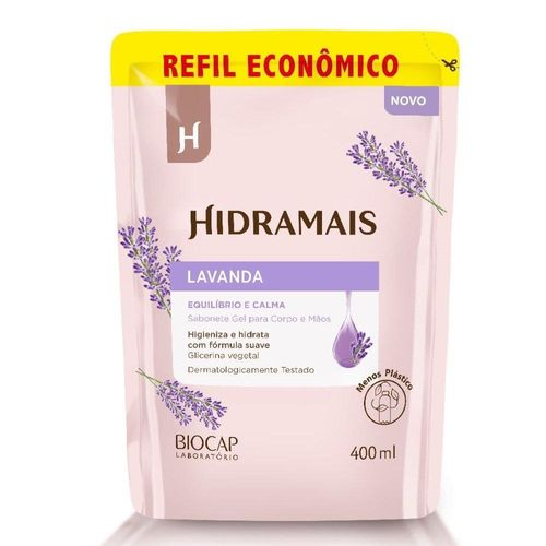 Sabonete Líquido Hidramais Lavanda Refil Econômico 400ml