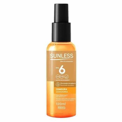 Óleo Bronzeador Sunless Cenoura FPS 6 120ml