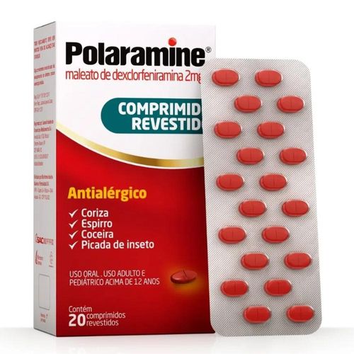Polaramine 2mg com 20 Comprimidos Revestidos