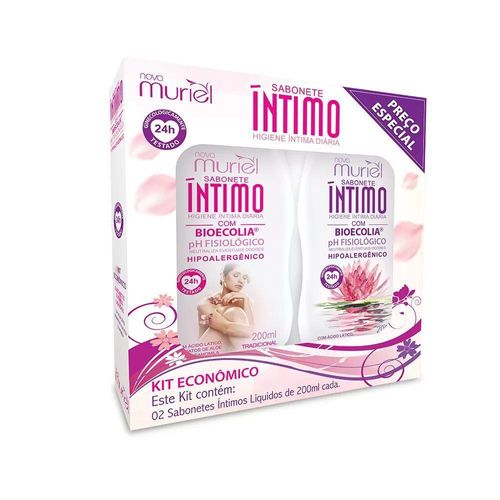 Kit Muriel de Sabonetes Íntimos Líquidos Femininos Bioecolia com 2 Unidades com 200ml