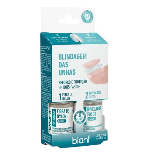 Kit Blindagem das Unhas Blant Fibra de Nylon + Nivelador com 2 Unidades