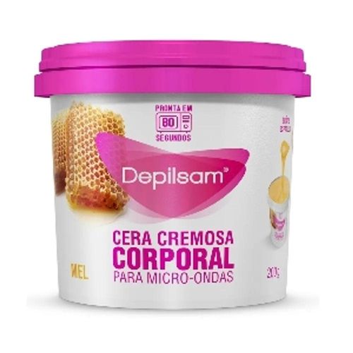 Cera Cremosa Depilatória Corporal Depilsam para Micro-Ondas Mel 200g