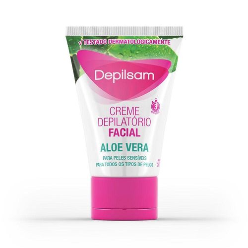 Creme Depilatório Facial Depilsam com Aloe Vera 50g