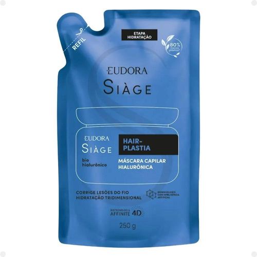 Refil Máscara Capilar Hialurônica Eudora Siàge Hair-Plastia 250g