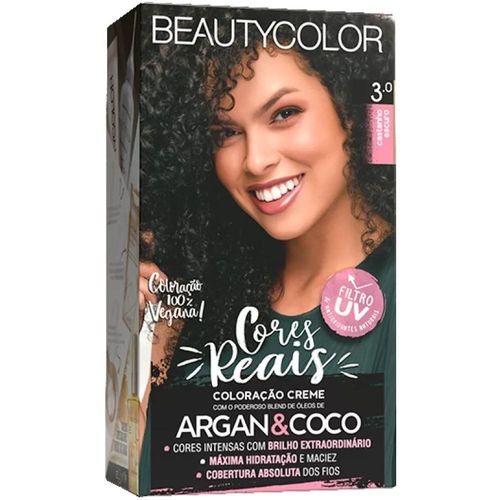 Kit Tintura Beauty Color 3.0 Castanho Escuro com 1 Unidade