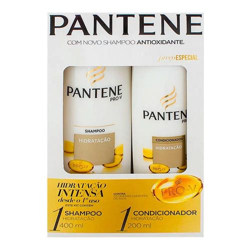 Pantene Shampoo Kit Hidratação Shampoo de 400ml + Condicionador de 200ml 600ml