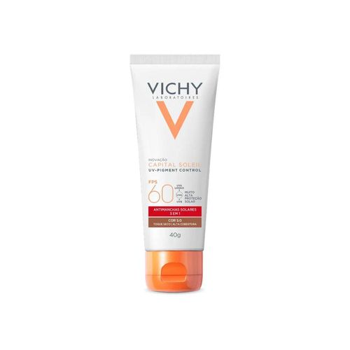 Protetor Solar Facial Vichy Capital Soleil UV-Pigment Control Cor 5.0 FPS 60 40g