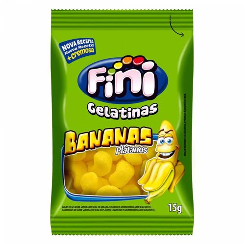 Balas de Gelatina Fini Sabor Banana 15g
