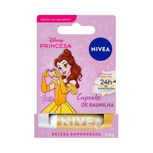 Hidratante Labial Nivea Disney Princesa Bela Cupcake de Baunilha 4,8g