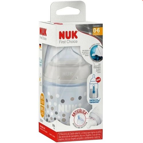Mamadeira NUK First Choice Controle de Temperatura Tamanho 1 Neutra 150ml