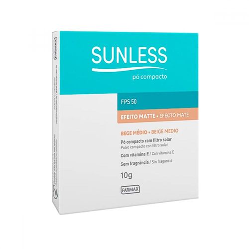 Pó Compacto Bege Médio FPS 50 Sunless 10g