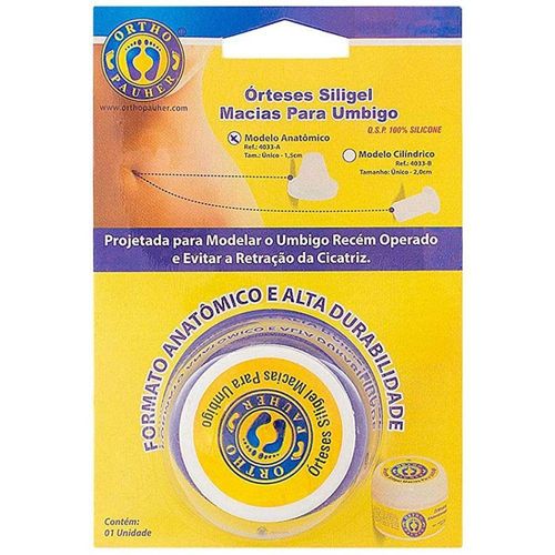Órtese de Umbigo Siligel Macia Anatômica Ortho Pauher com 1 Unidade
