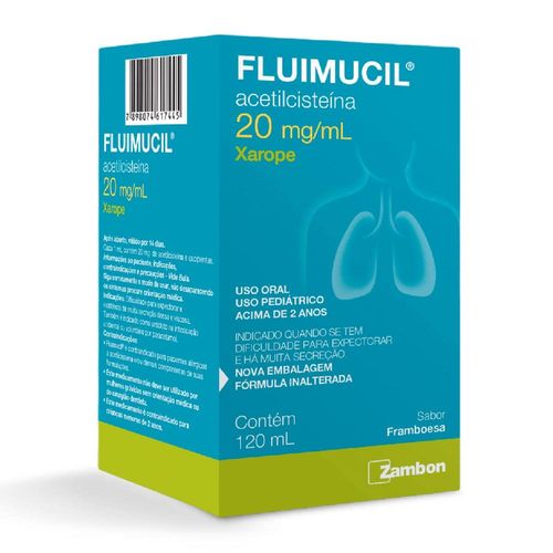 Fluimucil 20mg/ml com Copo Medidor com Xarope Infantil Frasco 120ml