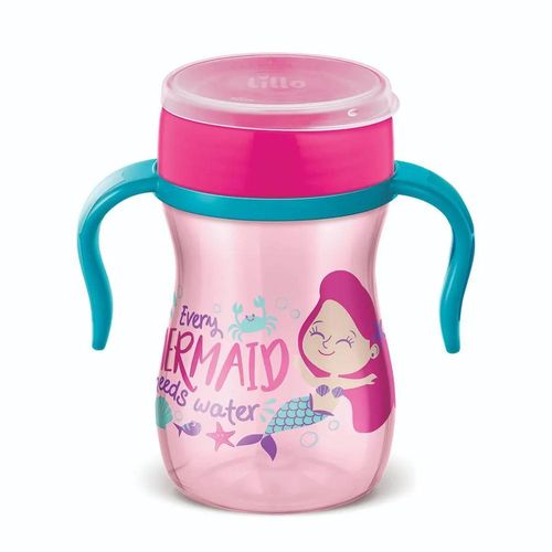 Copo de Treinamento Infantil 360° Evolution Rosa Lillo Capacidade 240ml