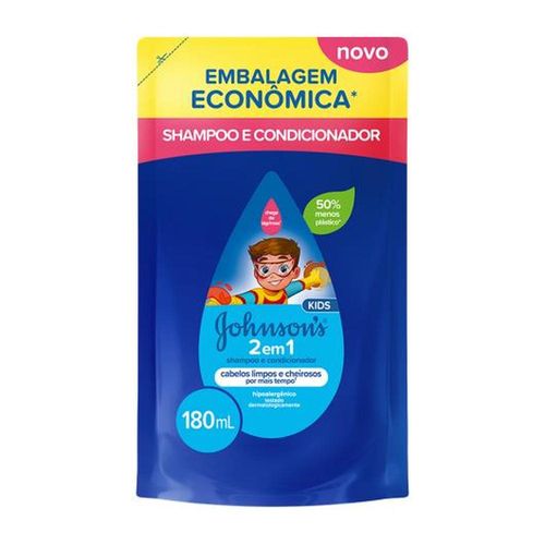 Refil Shampoo e Condicionador Johnson's 2 em 1 180ml