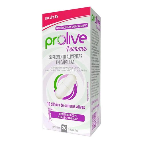Probiótico Prolive Femme com 30 Cápsulas