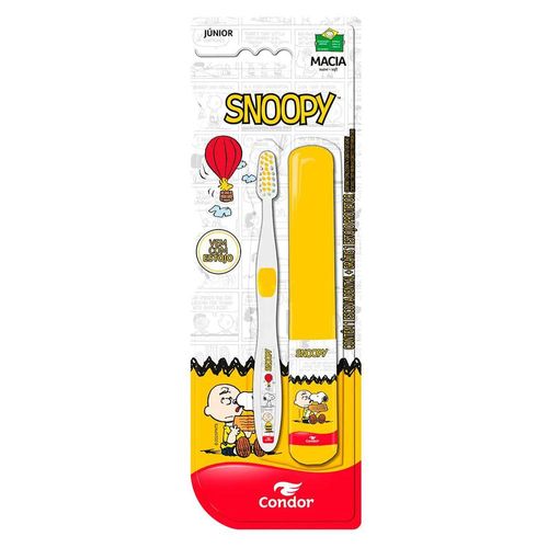 Kit Condor com 1 Escova de Dentes Ultramacia Snoopy + 1 Estojo Protetor
