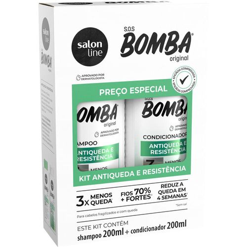 Kit Salon Line S.O.S Bomba Antiqueda com Shampoo 200ml + Condicionador 200ml