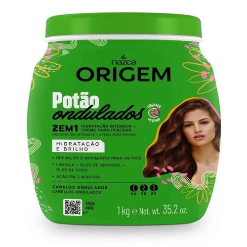Creme para Tratamento Capilar Origem 2 em 1 Potão Ondulado Nazca 1kg